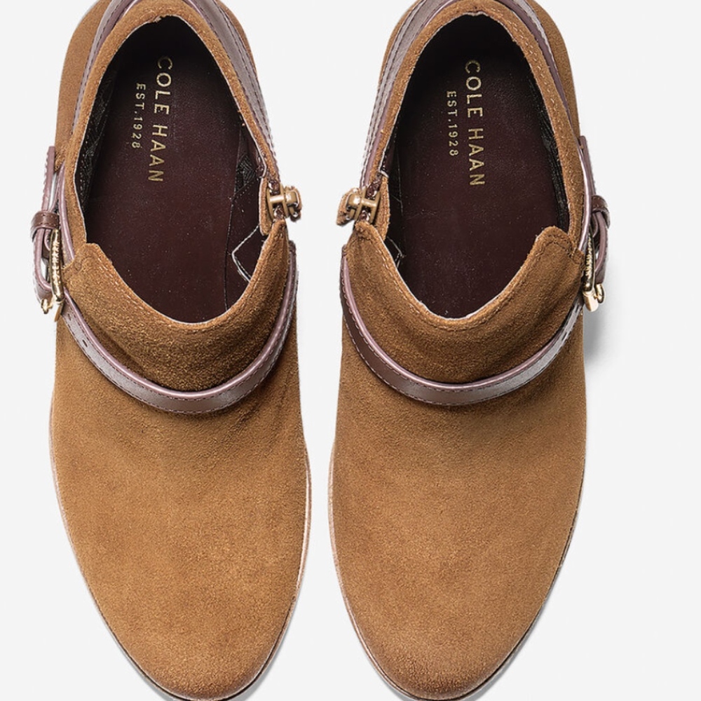 Cole Haan Olive Suede Bootie - Picture 4 of 5